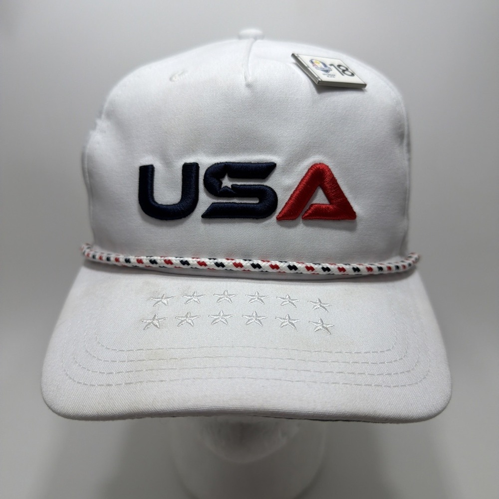 2025 USA Golf New Era Snapback Hat White